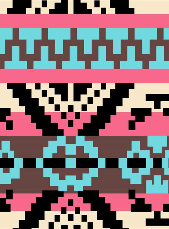 复古像素风面料印花素材,打造个性服装印花设计