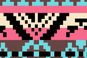 复古像素风面料印花素材，打造个性服装印花设计