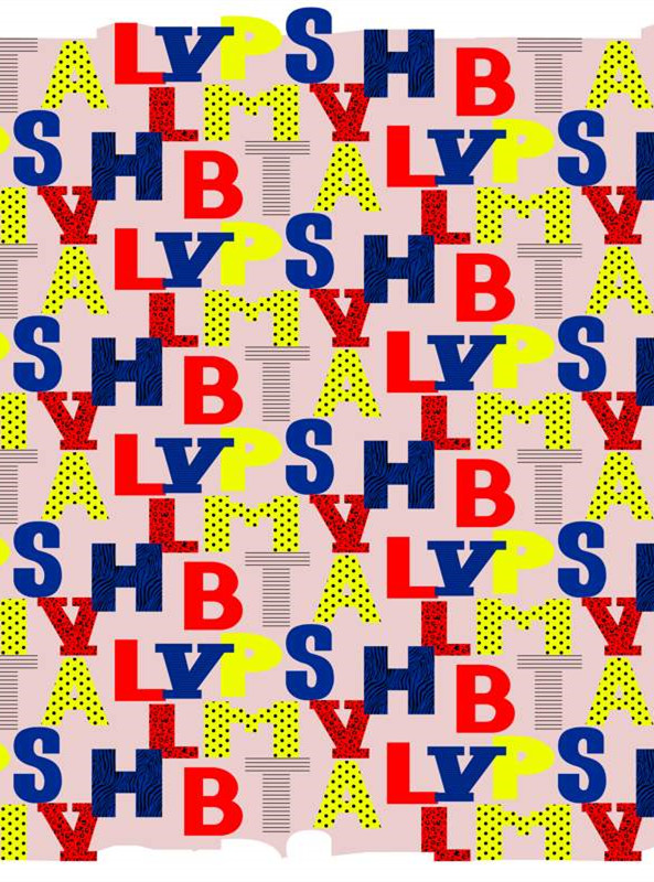 时尚字母波点面料印花 服装印花设计素材推荐