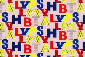 时尚字母波点面料印花 服装印花设计素材推荐