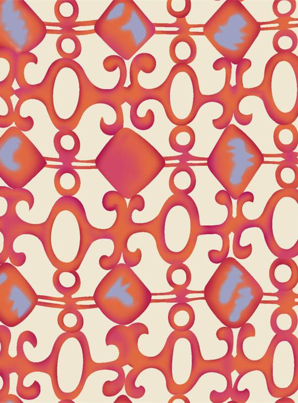 复古几何风面料印花设计素材