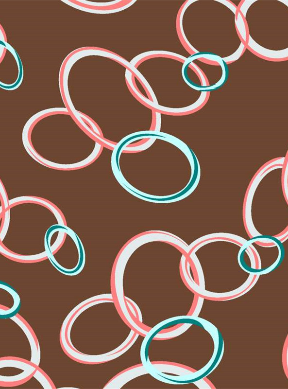 时尚简约圆环图案 面料印花素材 适用于服装印花设计