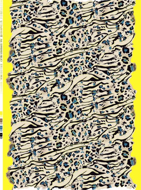 时尚动物纹面料印花素材 撞色设计服装印花灵感