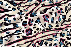 时尚豹纹与斑马纹融合的面料印花设计素材