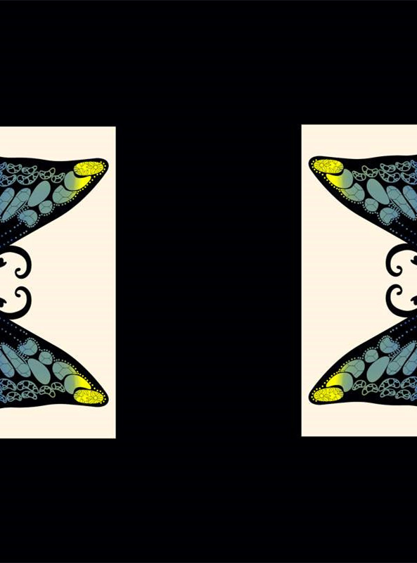 时尚对称蝴蝶纹样 高端面料印花设计素材