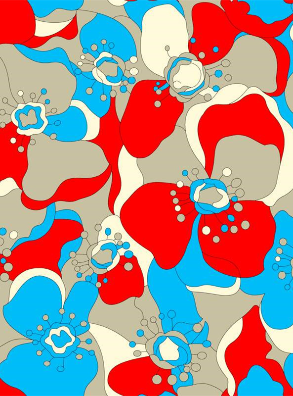 时尚抽象花卉面料印花素材 服装印花设计灵感