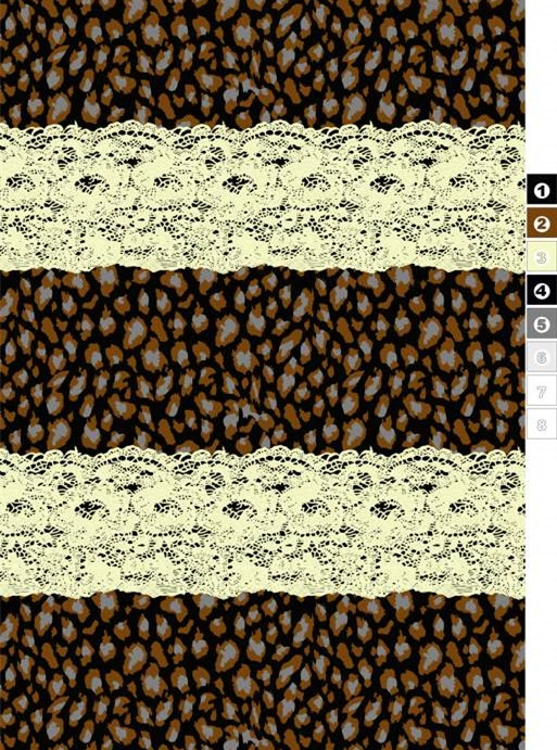 复古豹纹蕾丝拼接面料印花 时尚服装印花设计素材