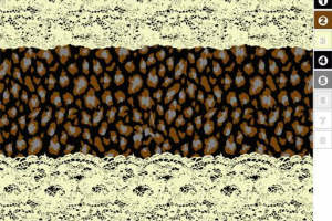 复古豹纹蕾丝拼接面料印花 时尚服装印花设计素材