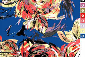 复古花卉艺术面料印花 时尚服装印花设计素材