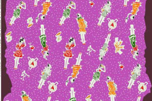 复古波普风面料印花素材 时尚服装印花设计