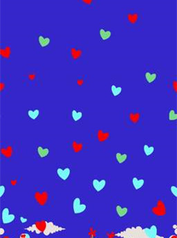 浪漫爱心图案面料印花 时尚服装印花设计素材