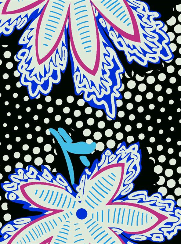 复古波普风面料印花素材 时尚服装印花设计