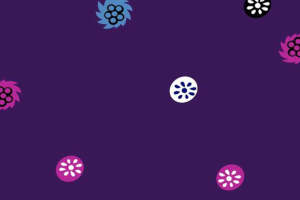 时尚紫色花卉面料印花 创意服装印花设计素材