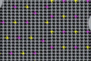 时尚千鸟格面料印花素材 撞色点缀服装印花设计灵感