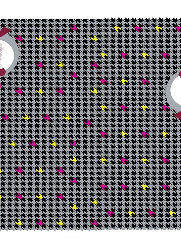 时尚千鸟格面料印花素材 服装印花设计灵感