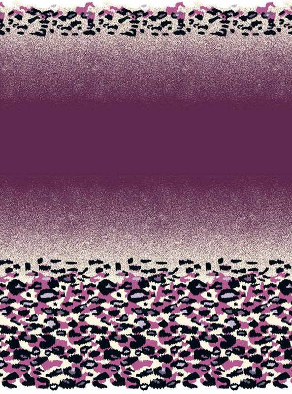 时尚紫黑豹纹渐变面料印花素材 服装印花设计灵感