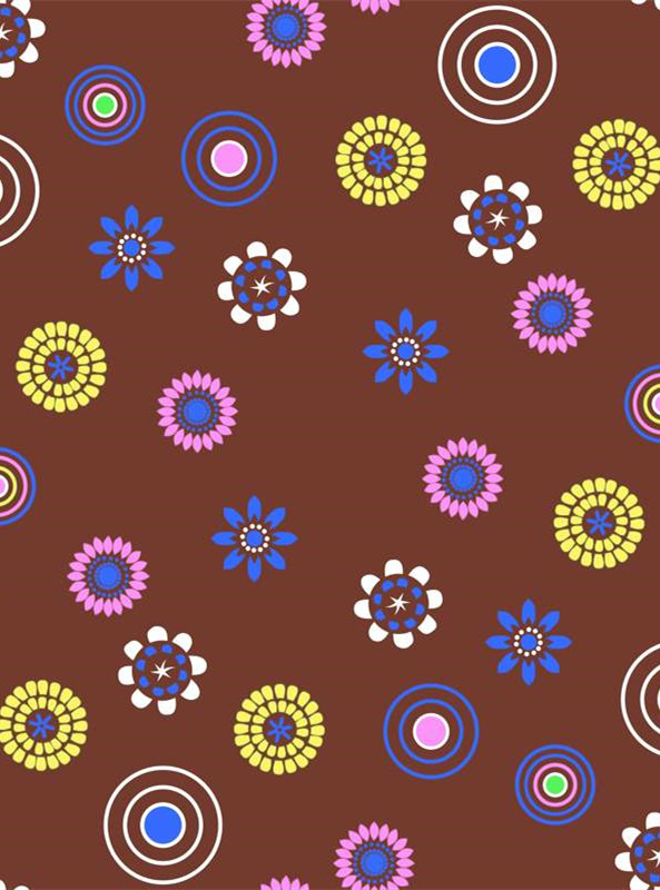 复古花卉与几何纹样 时尚面料印花素材推荐