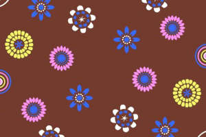 复古花卉与几何纹样 时尚面料印花素材推荐