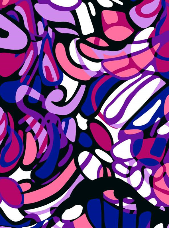 时尚抽象风面料印花设计 服装印花素材推荐