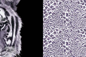 野性虎纹与豹纹融合的面料印花设计素材