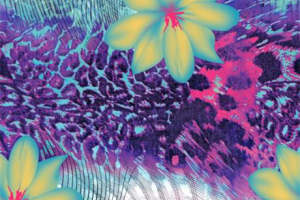 夏日活力花卉羽毛纹样服装印花素材