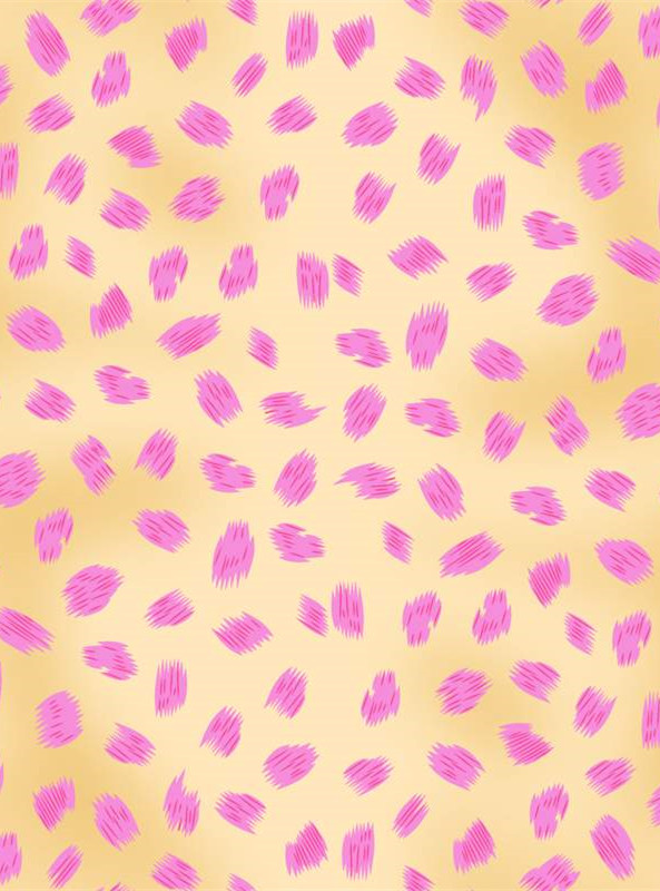 创意手绘粉色斑点面料印花设计素材