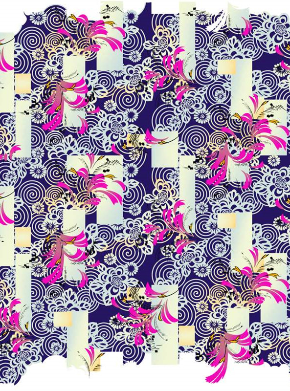 国风花卉面料印花素材 时尚服装印花设计灵感