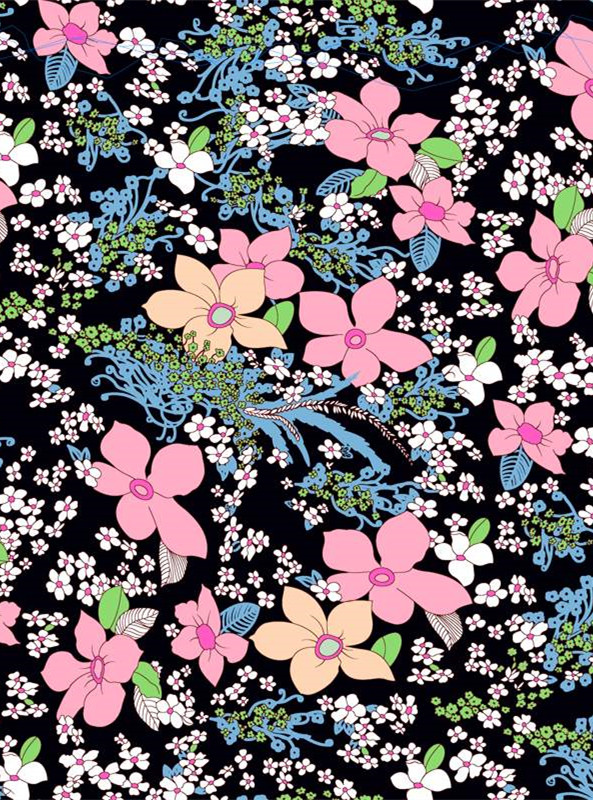 复古风花卉面料印花素材 时尚服装印花设计灵感