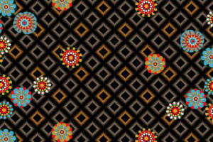 复古民族风面料印花素材，几何花卉服装印花设计