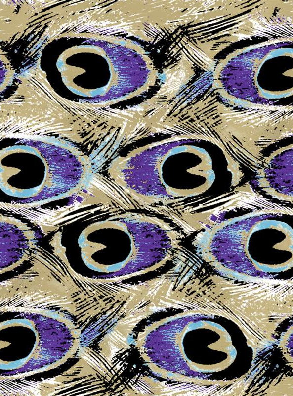 复古孔雀羽毛纹理 高端面料印花素材推荐