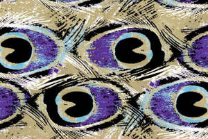 复古孔雀羽毛纹理 高端面料印花素材推荐