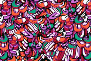 活力撞色抽象花型 创意面料印花素材推荐