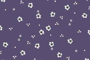 复古紫底白花纹理 清新简约服装印花素材推荐