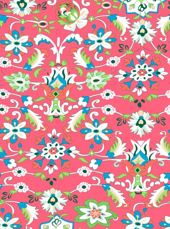 复古花卉面料印花素材 时尚服装印花设计灵感