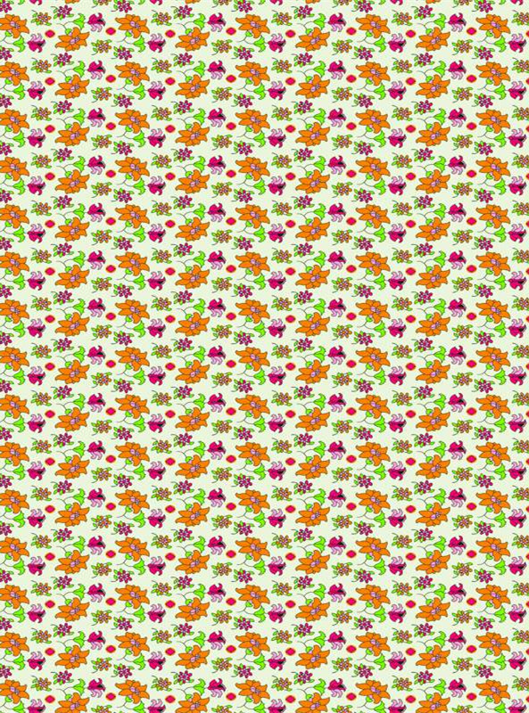 复古小碎花面料印花素材 清新花卉服装印花