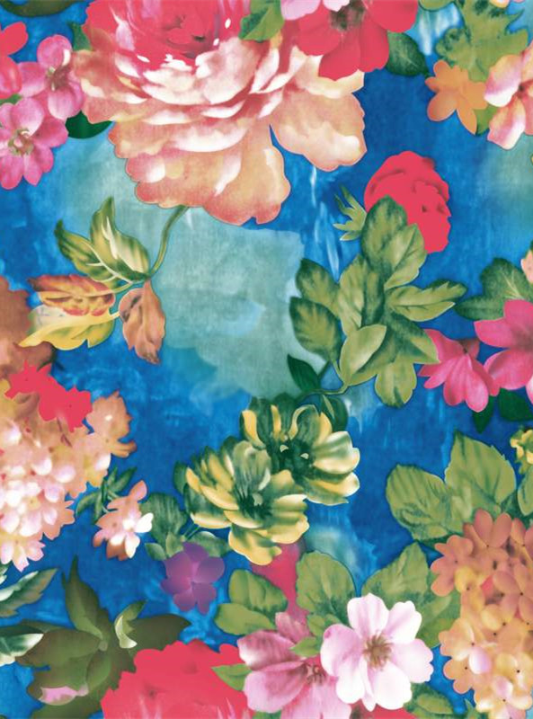 复古花卉面料印花素材 适用于春夏服装印花设计