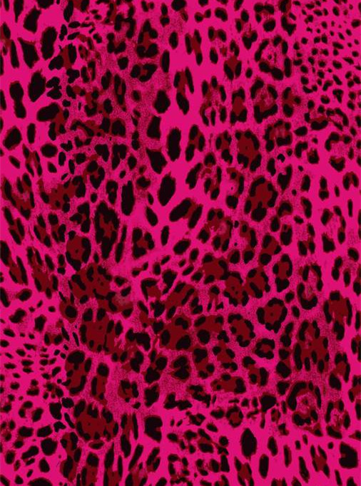 时尚粉红豹纹面料印花素材 服装印花设计灵感