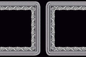 复古巴洛克风服装印花素材 精美边框设计