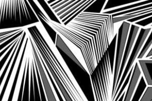 时尚黑白几何纹理 服装印花素材 现代简约设计