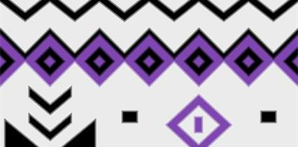 时尚几何紫黑撞色面料印花素材,适用于服装印花设计