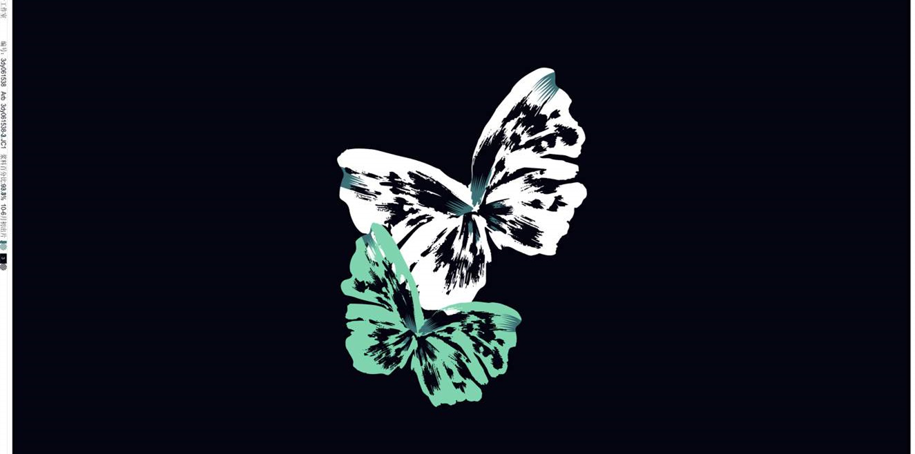 清新蝴蝶面料印花素材 时尚服装印花设计