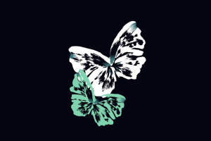 清新蝴蝶面料印花素材 时尚服装印花设计