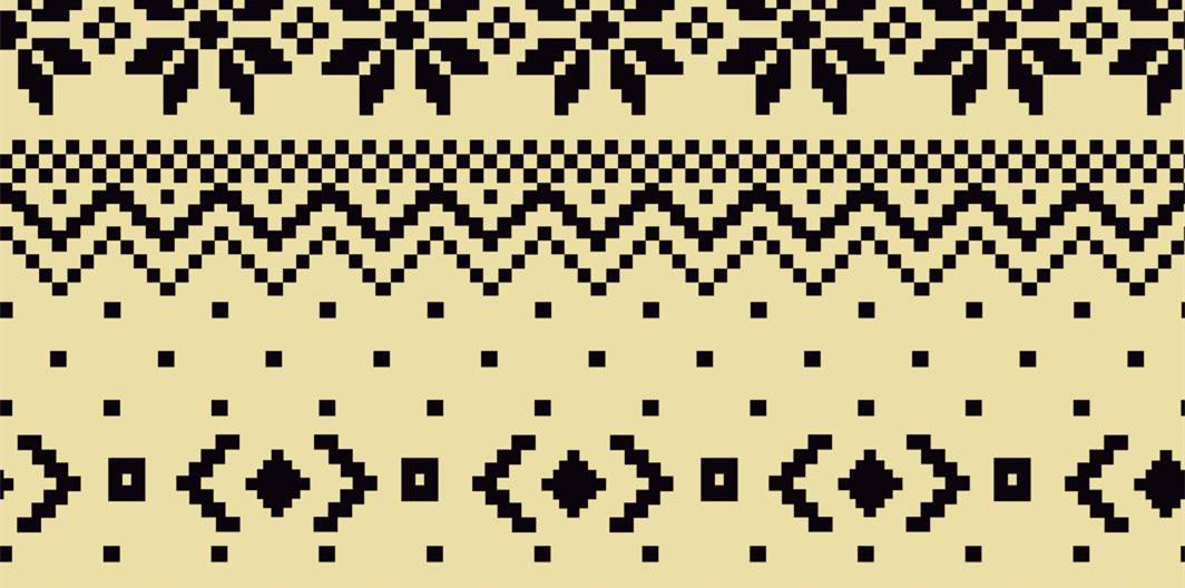 复古像素风面料印花设计素材 服装印花必备