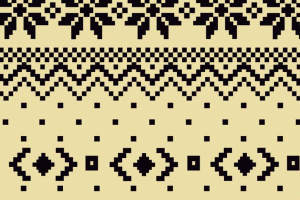 复古像素风面料印花设计素材 服装印花必备