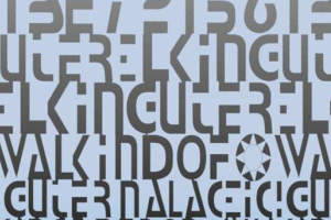 现代几何字母组合面料印花素材 适用于时尚服装