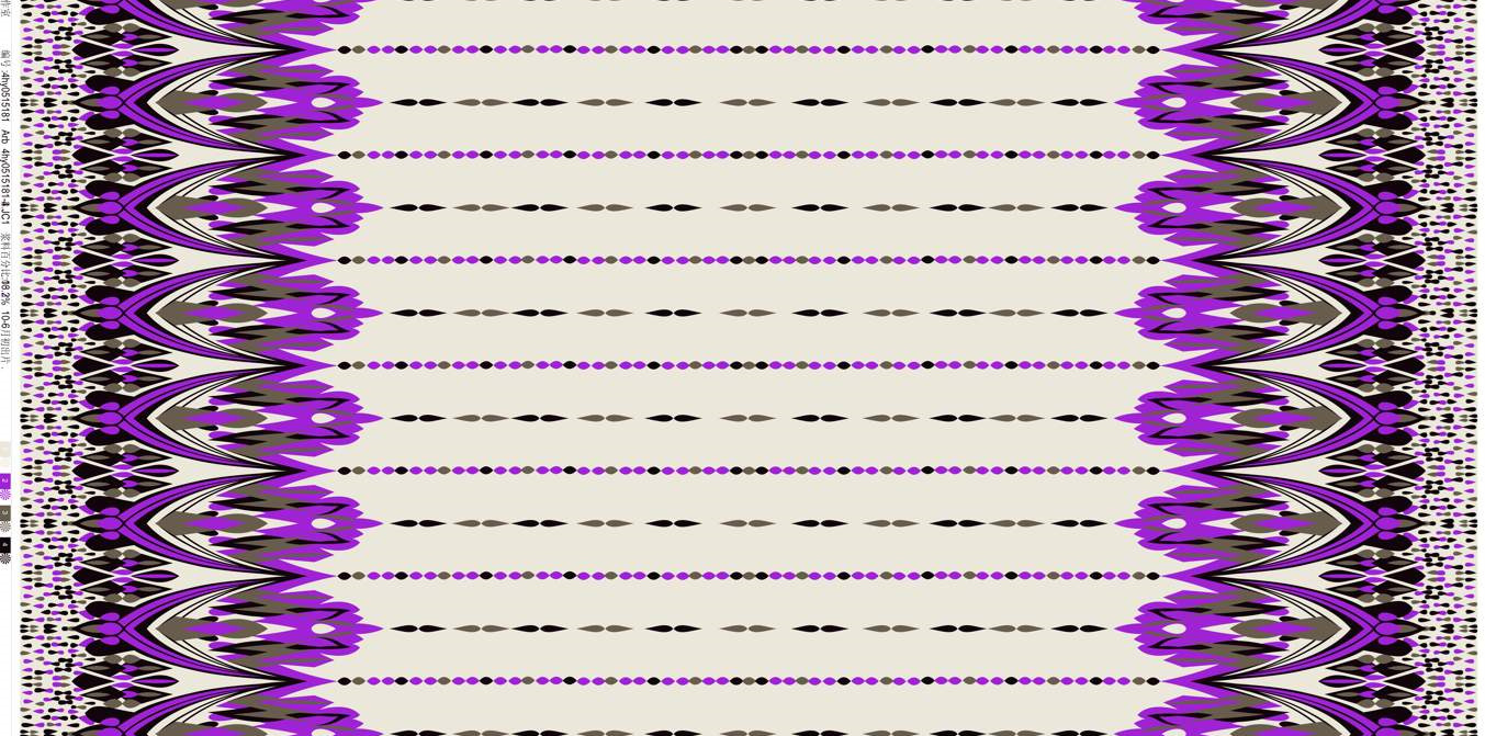 时尚紫色几何对称面料印花素材,适用于服装印花设计