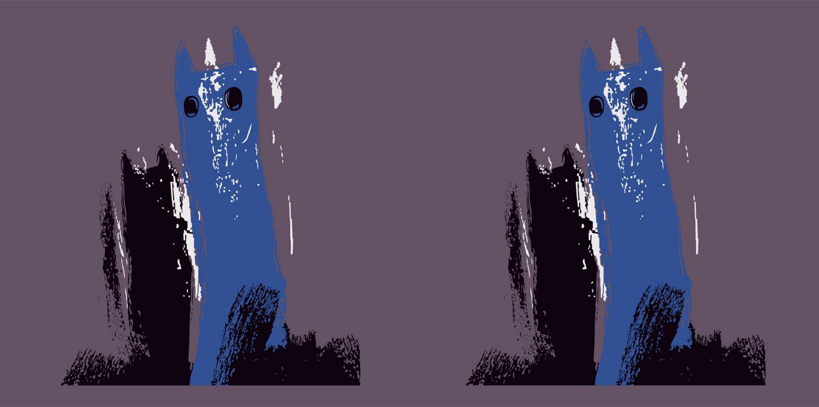 复古蓝调猫头鹰图案 服装印花面料素材推荐