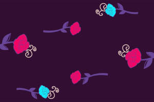 复古紫底花卉面料印花素材 时尚服装印花设计灵感