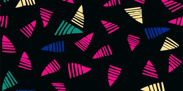 时尚几何纹样 高饱和度面料印花素材 适用于潮流服装