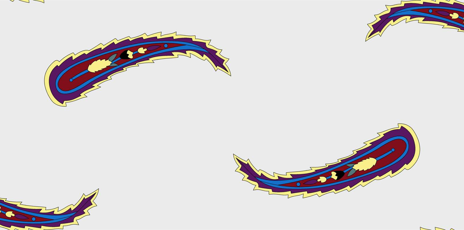 民族风复古面料印花素材,独特花型设计适用于服装印花